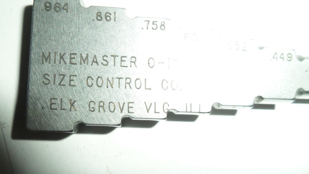Mikemaster MSK-100 Surveillance Kit 1" Micrometer Calibration Check for 0 - 1"