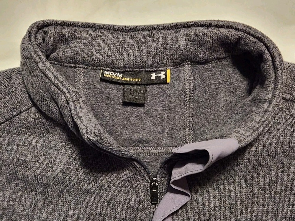Men's Under Armour Pullover Jacket Loose Gray Size Medium M Cold Gear
