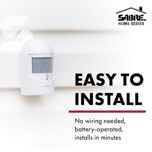 Sabre Driveway Alert, Wireless Motion Detector Sensor System with White