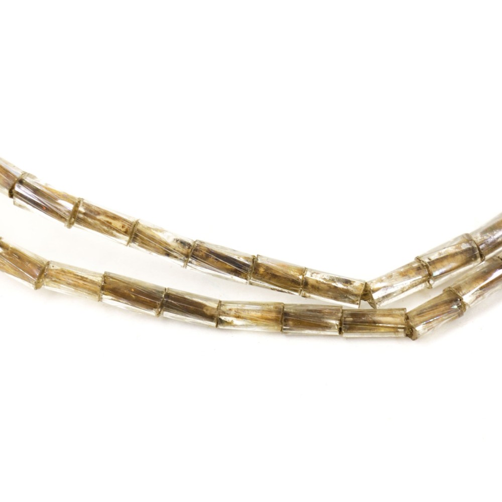 Clear Cylindrical Trade Beads