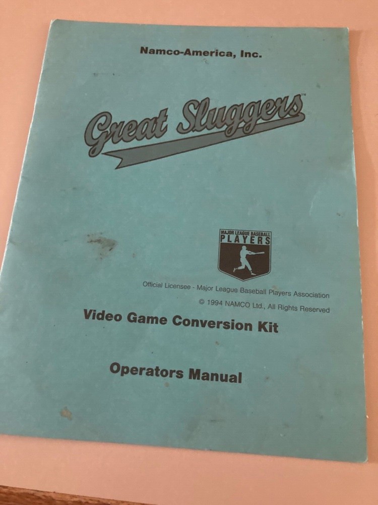 Great Sluggers Arcade Manual