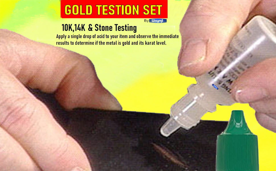 Fresh 10k 14k Gold Jewelry Test Acid Solution & Scratch Testing Stone Kit