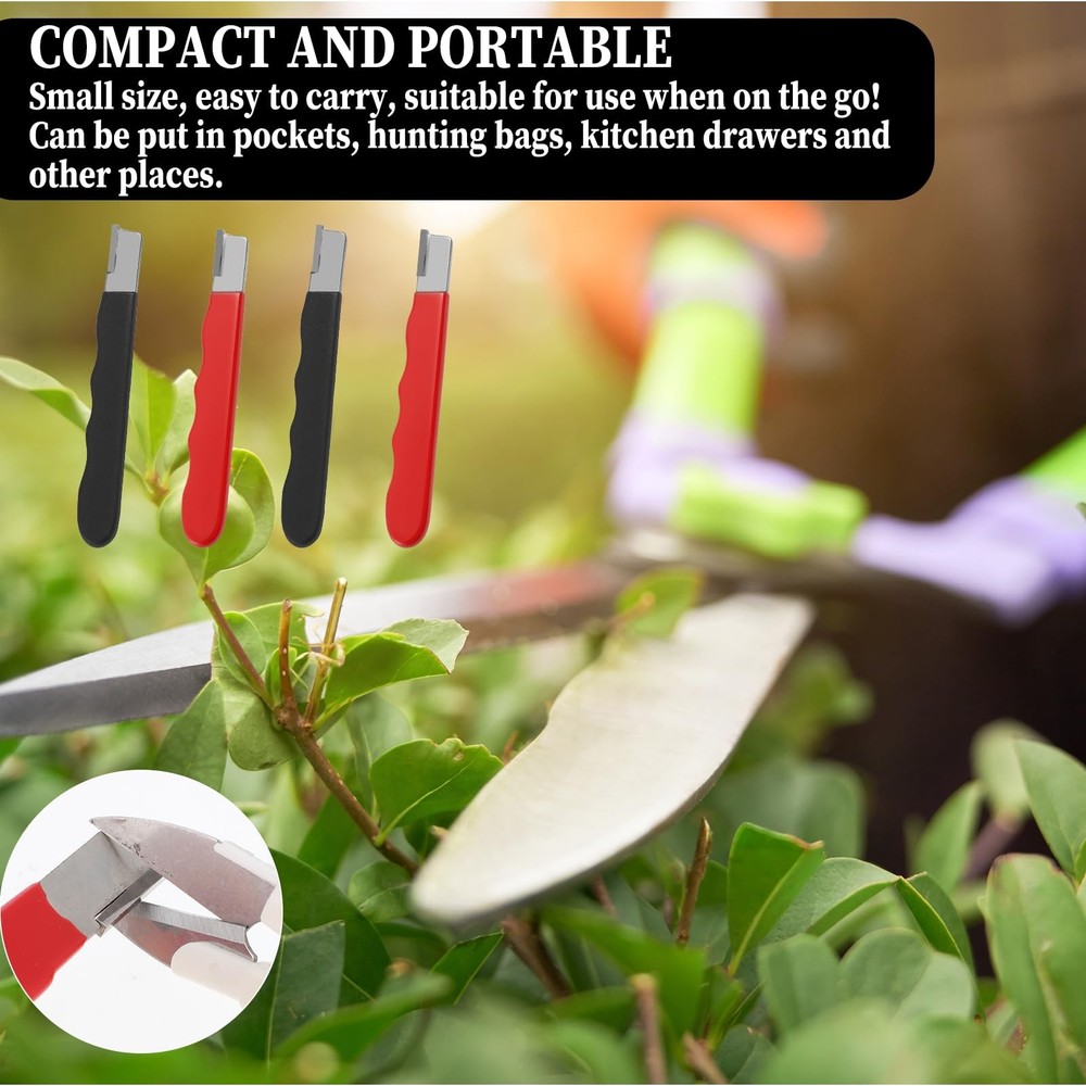 4Pcs Garden Tool Blade Sharpener, Pocket Blade Sharpener for Garden Tools Mul...