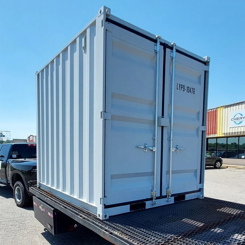 9ft Portable Storage Conex Box Container w/Lockbox & Windows | Office Workshop