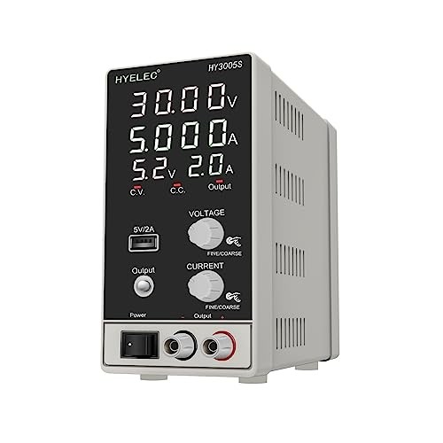 DC Power Supply Variable 30V 5A, Adjustable Switching Regulated Power Supply