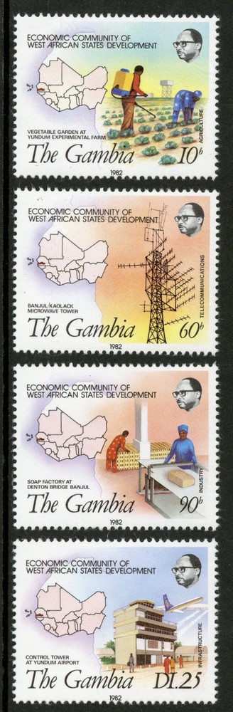 Gambia   1982  Scott # 451-454  Mint Never Hinged Set