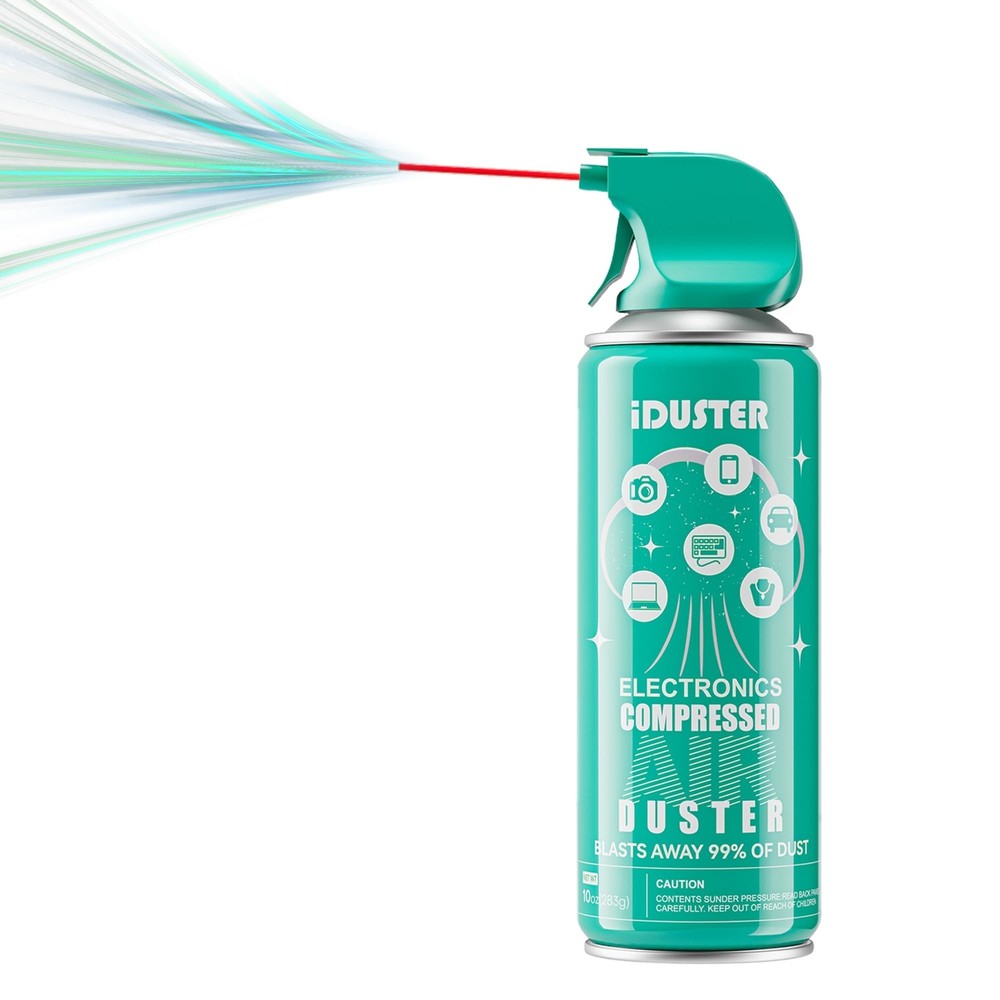 Compressed Air Duster Can for Electronics - 10oz Disposable Keyboard Cleaner ...