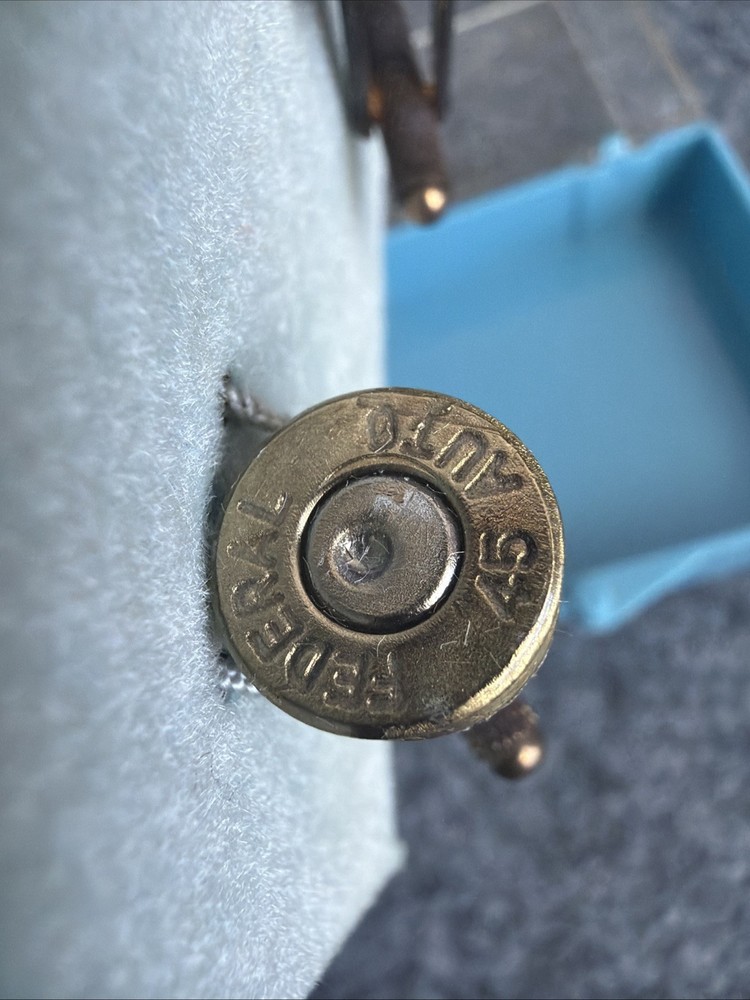 Federal Colt 45 Bullet Casing Cuff Links Gold