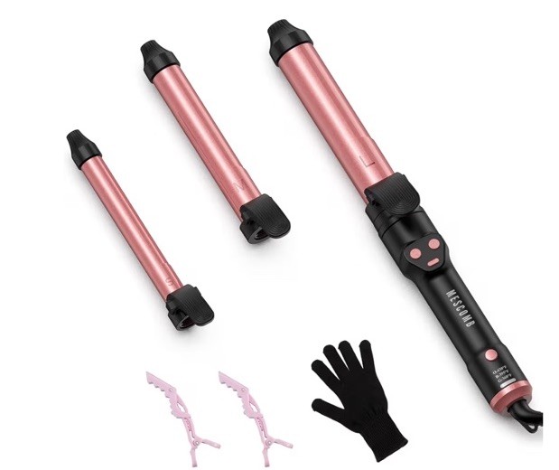 Mescomb 3 in 1 Automatic Curling Iron  3 Different Sizes Of Barrels