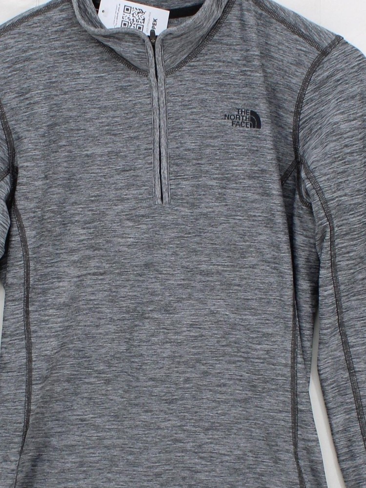 The North Face Men's Loungewear M Grey Polyester with Elastane Mock Neck Basic