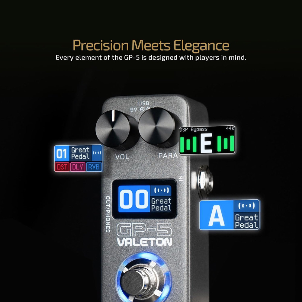 GP-5 Super Compact Multi-Effects Processor & NAM/IR Loader Pedal(Incl 1PCS Addit