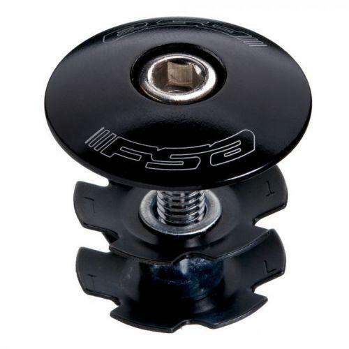 FSA Bicycle Headset Star Nut & Top Cap Set // 1-1/8" // Black