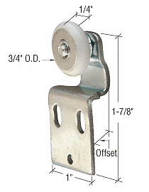CRL N6516 3/4" Nylon Front Wardrobe Roller