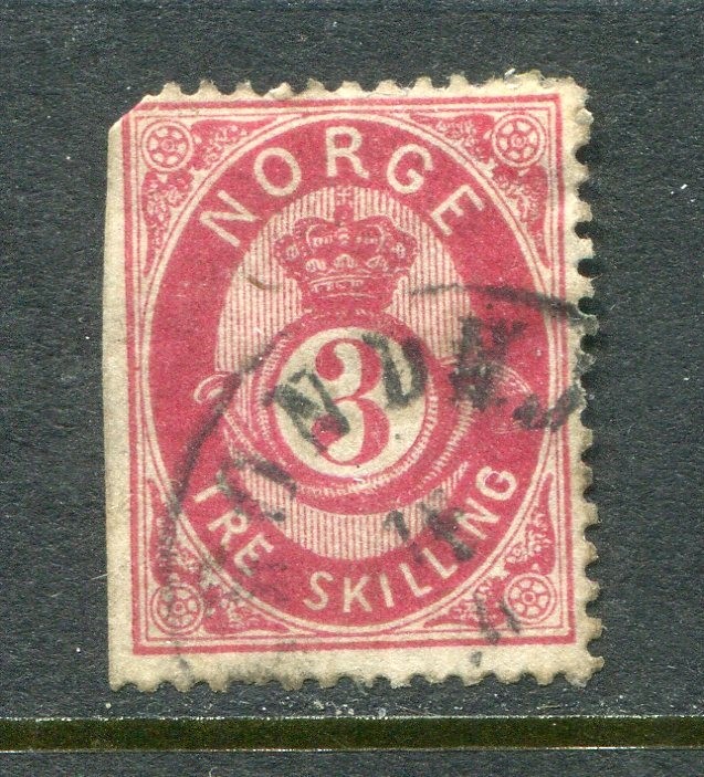 Norway #18 Post Horn 3 Sk. [Used] Small Thin