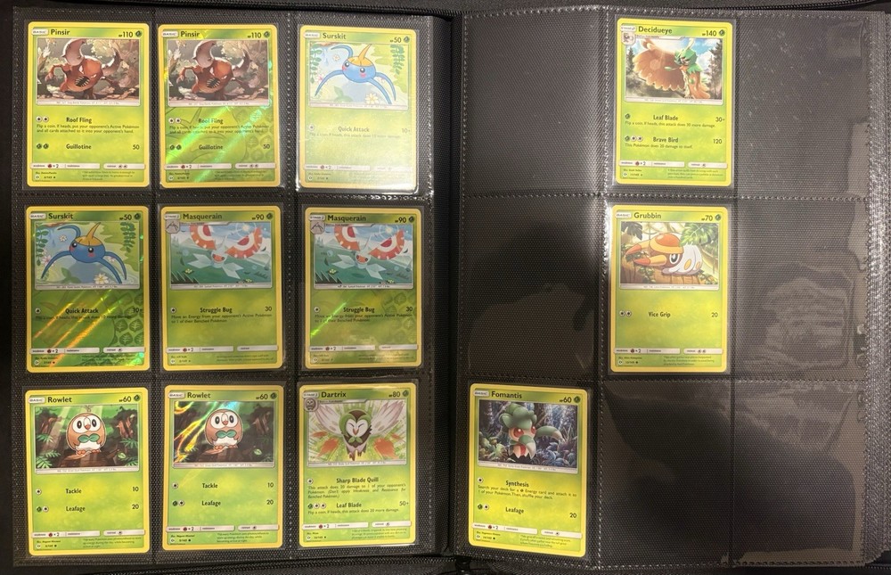 2017 Pokémon Sun & Moon Base Partial Complete Master Set, Binder Included