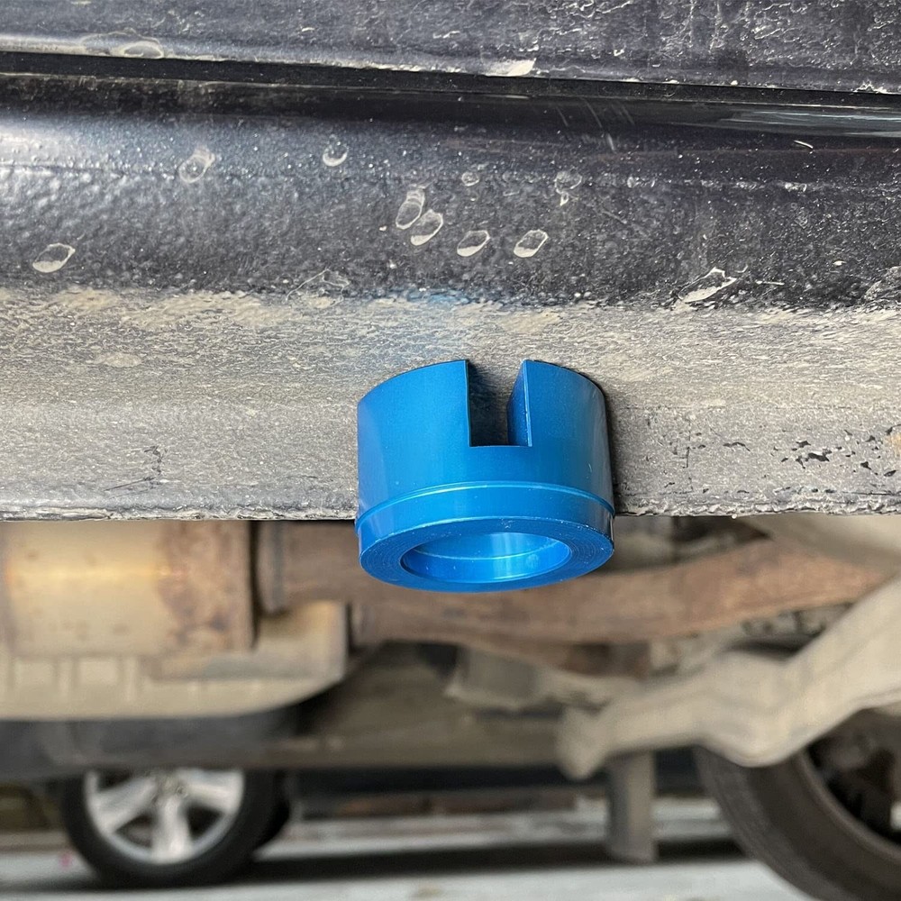 Magnetic Jack Pad Slotted Frame Rail Protector Blue