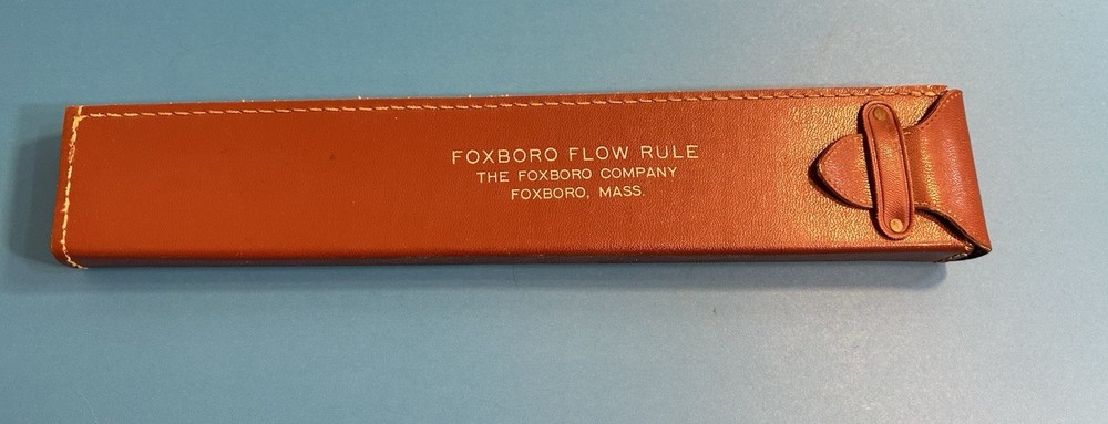 Foxboro Flow Slide Rule In Leather Case