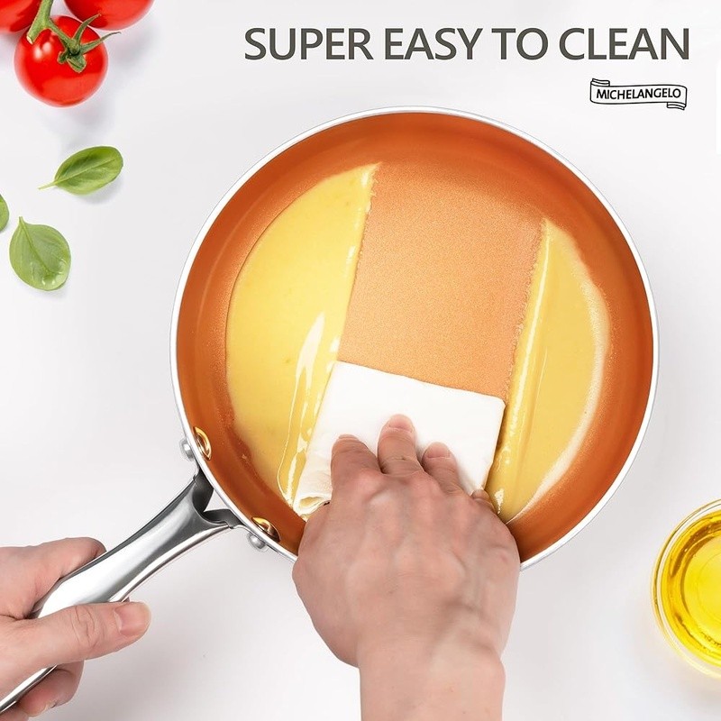 Nonstick Saucepan Set Ceramic Coating Scratch Resistant Heat Efficient Cookware
