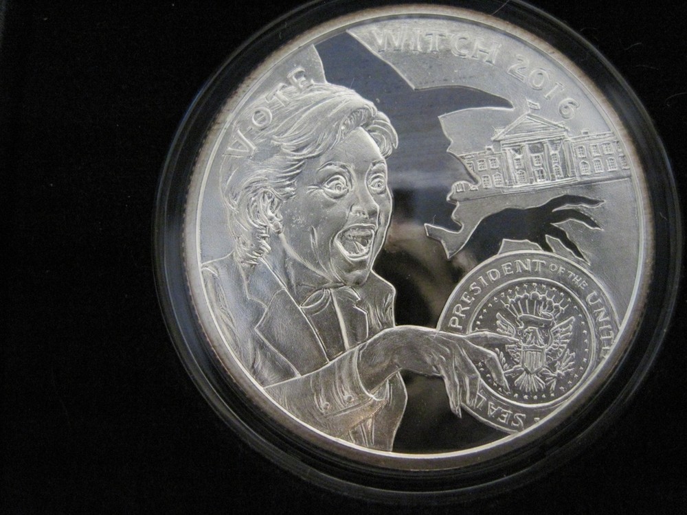 2016 VOTE WITCH PROOF MEDALLION SILVER SHIELD , RARE !