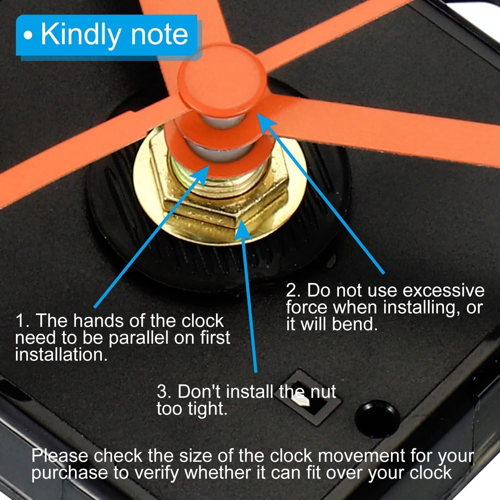 Clock Mechanism Replacement Kits 1 Set Quartz Clock Mechanism Battery Operate...