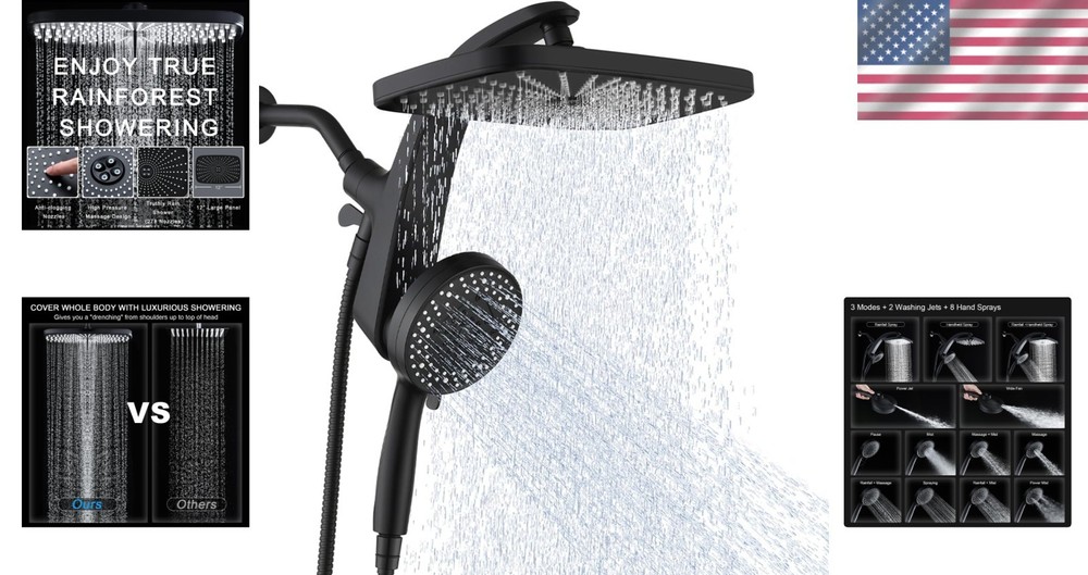 Magnetic Combo Rain Shower Head