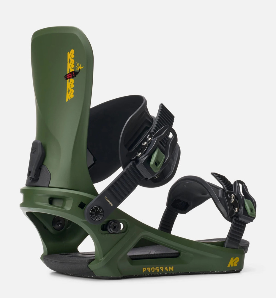 2026 NIB Mens K2 Program Snowboard Bindings $390 M dopamine green