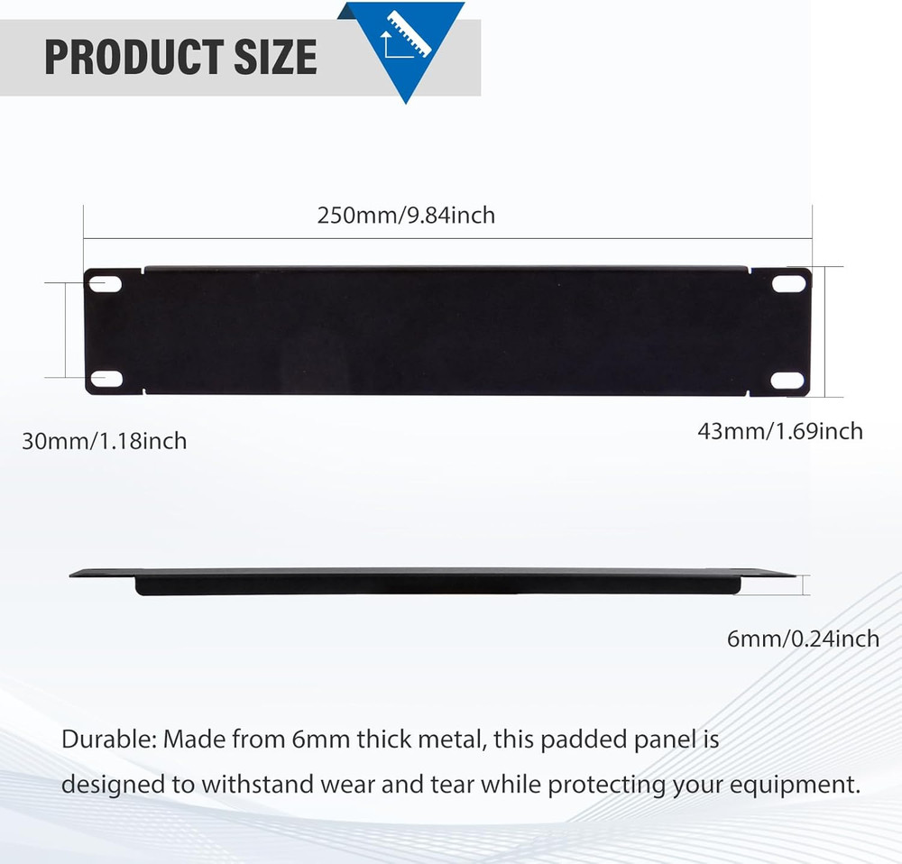 Geeekpi 1U Blank Panel Rack Mount for 10 Inch Server Rack/Network Cabinet/Deskpi