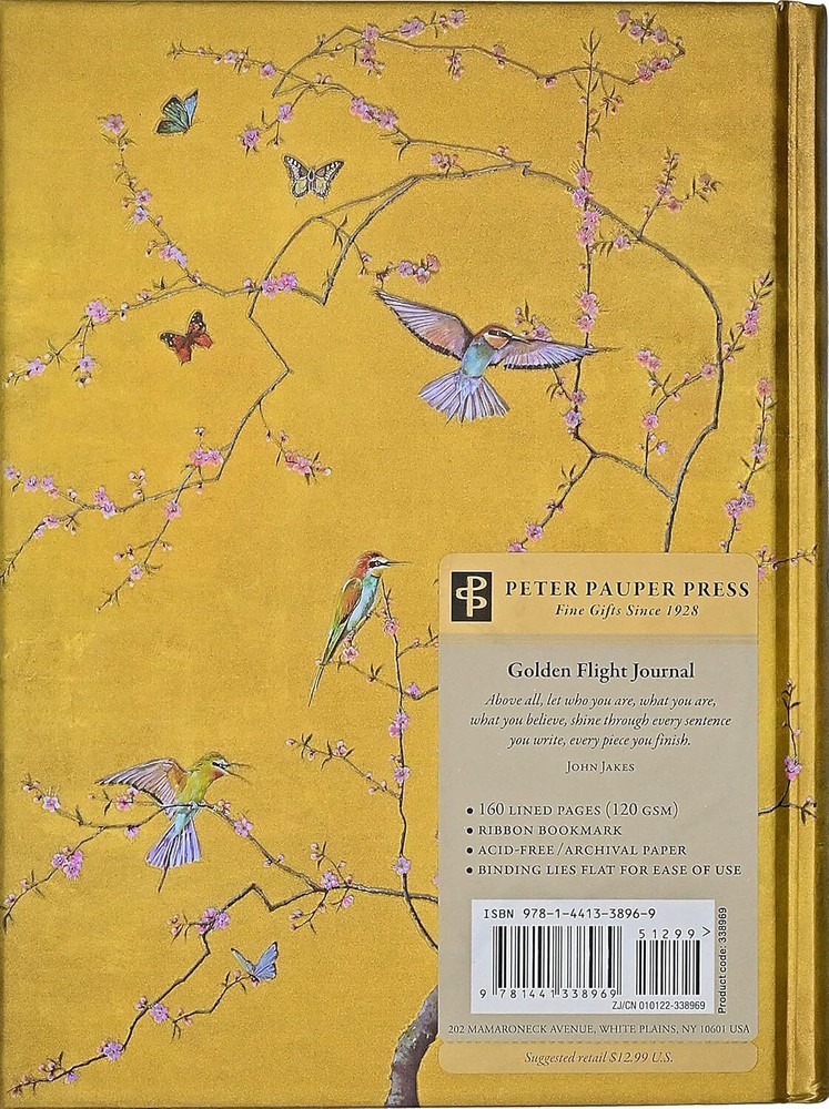 Golden Flight Journal Notebook Hardcover Lined Diary for Writing Notes Planner