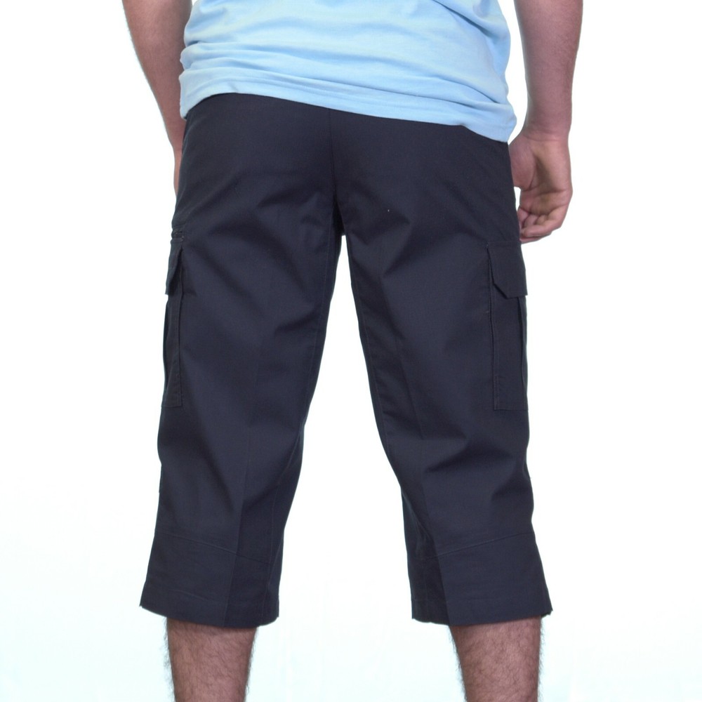 Men Long Cargo Shorts Navy