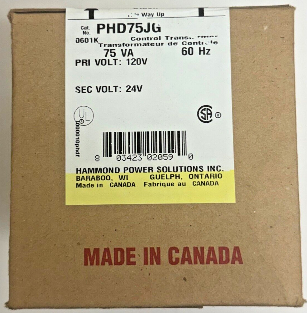 PHD75JG Hammond Power Solutions Control Transformer