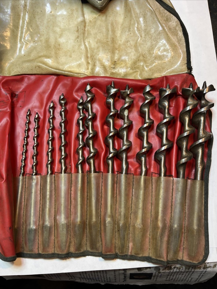 12 Piece Irwin Auger Bit Set Incomplete Used