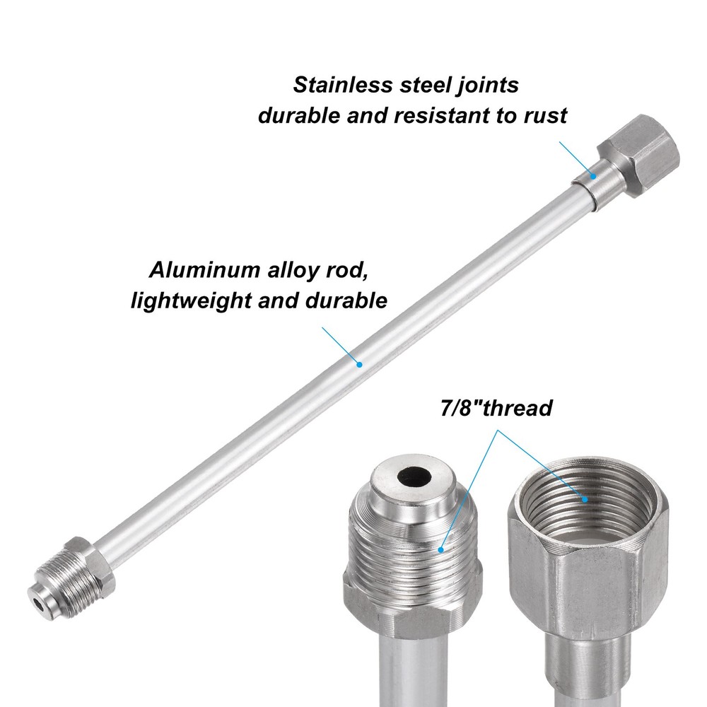 1set 30cm/12" Extension Rod Pole & Tip Guard Set Blue