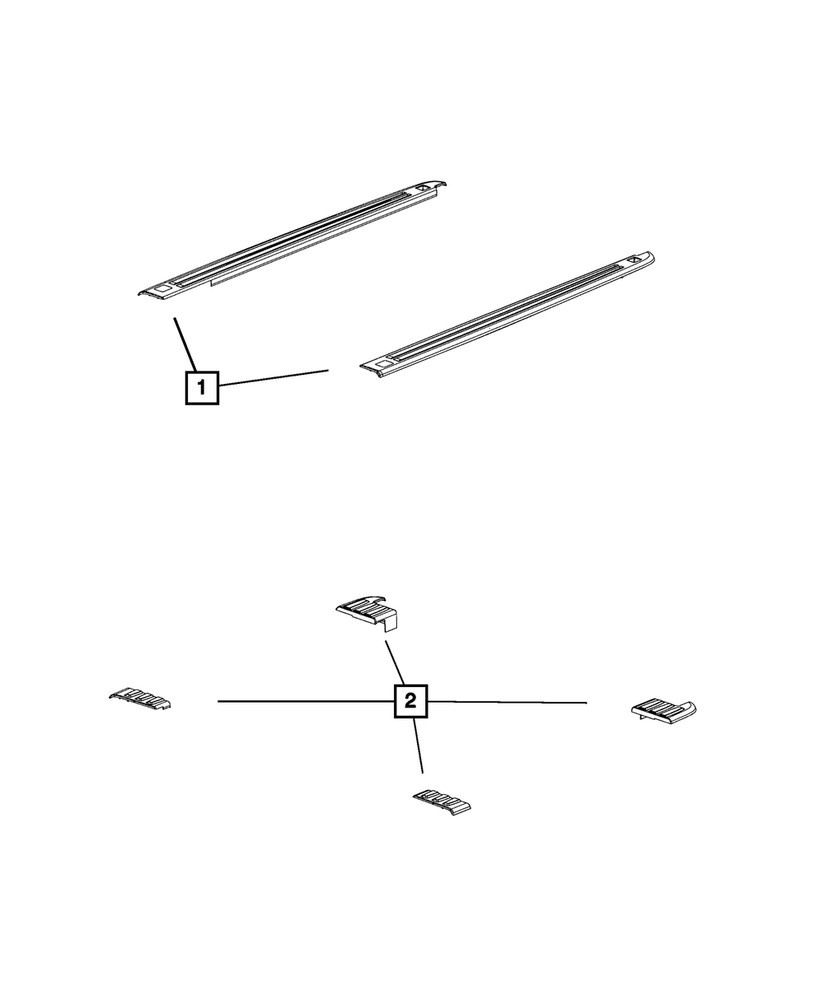 Genuine Mopar Rail Cap Right Rear 68309946AB