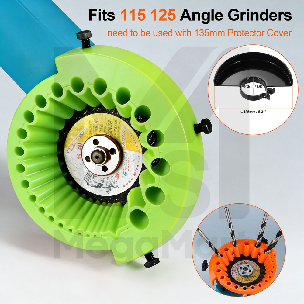 Drill Bit Sharpener Grinding Tool Fits 135mm Angle Grinder Protector Cover