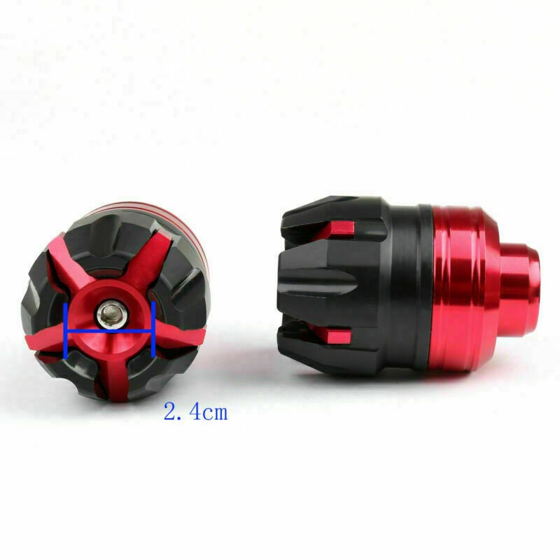 Crash Slider Motocycle Fork Anti CNC Protector Front Red Axle Wheel BB Universal