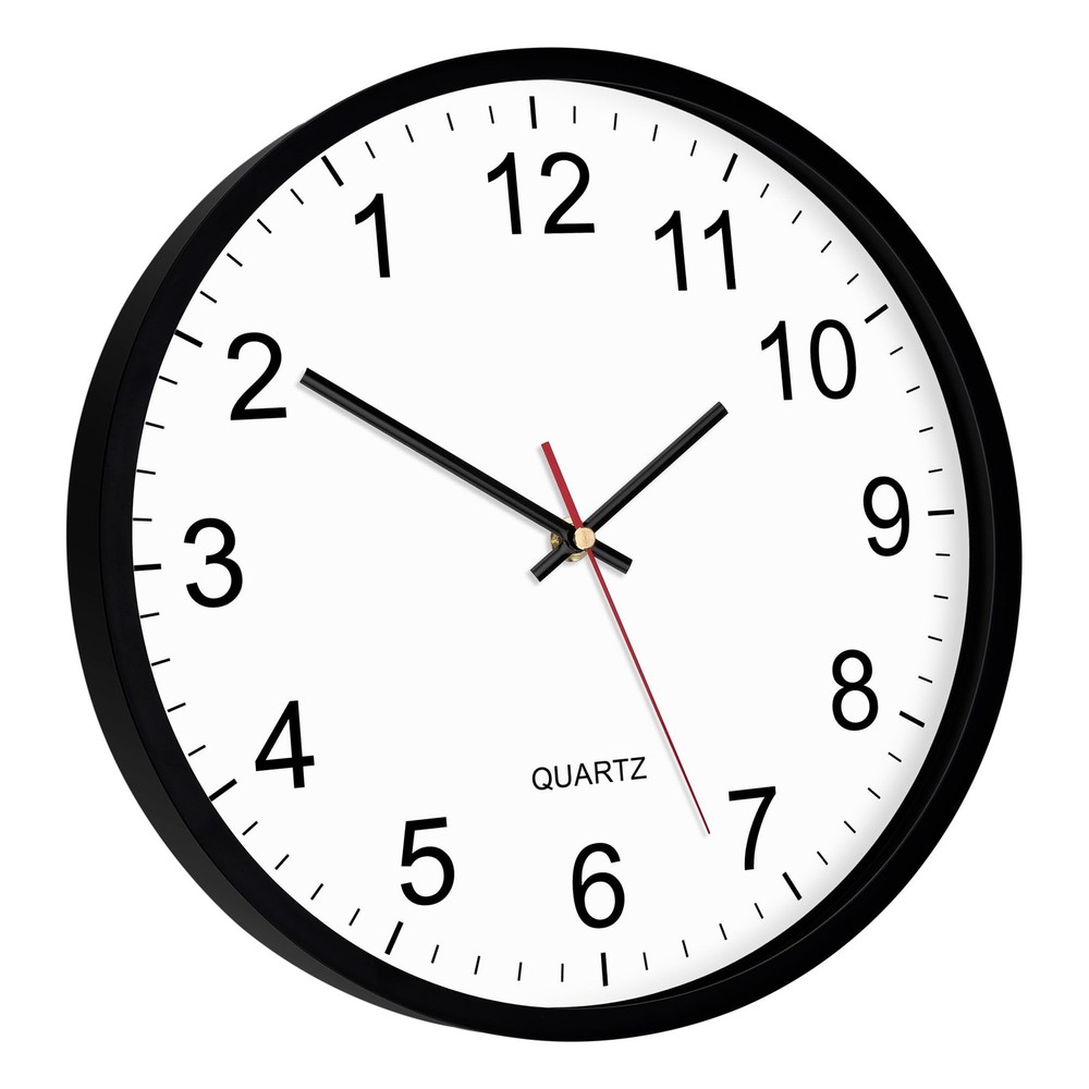 Foxtop Black Backwards Wall Clock, 12 Inch - 1 Black-counterclockwise