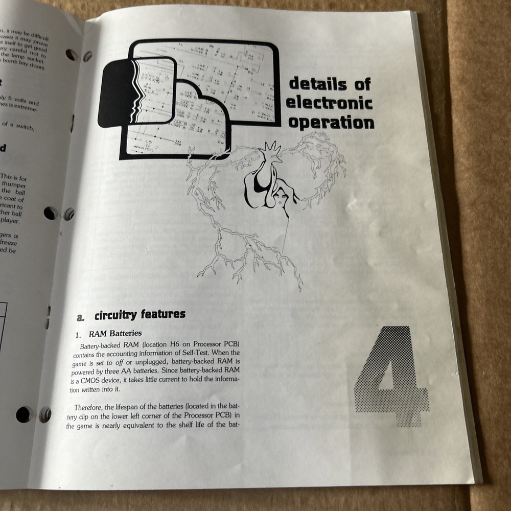 original Factory Hercules Atari pinball MACHINE Owners manual