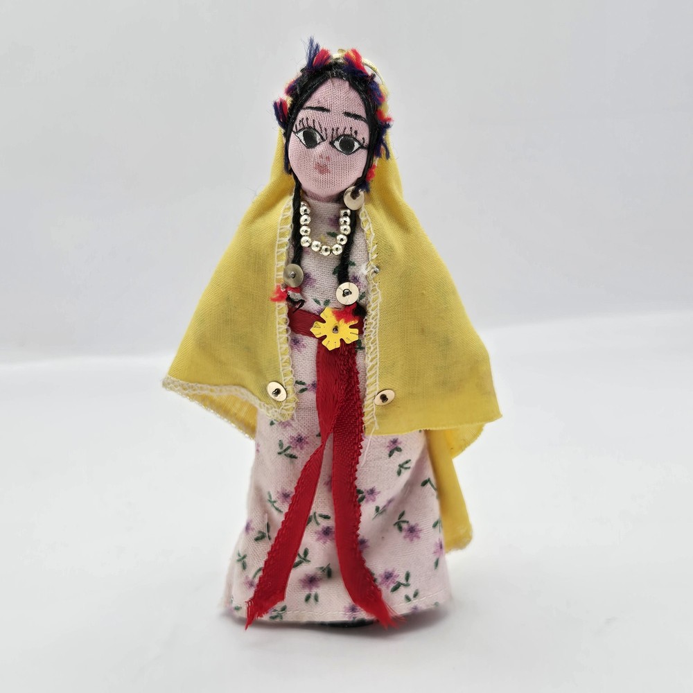 Vintage Handmade Folk Art Doll Middle Eastern?