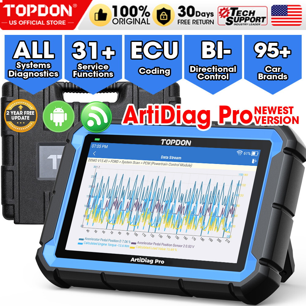 TOPDON ArtiDiag Pro OBD Bidirectional Scanner Full System Diagnostic Coding