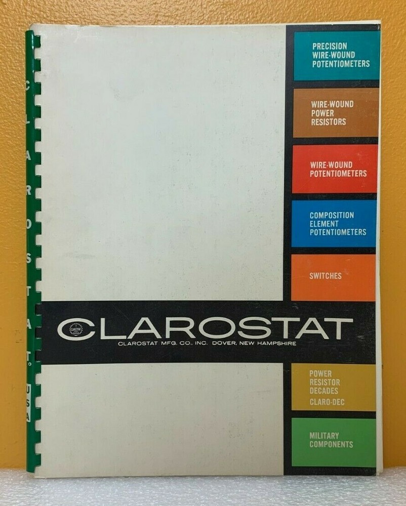 Clarostat Mfg. Co. Inc. Catalog.