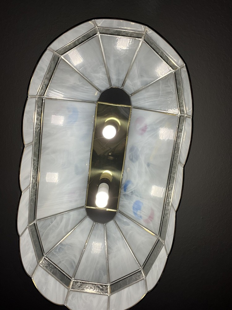 Vintage Stained glass Pool table Light