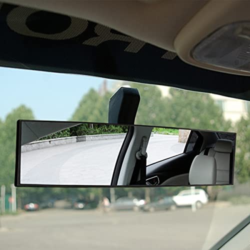 Car Rearview Mirrors, Shock Resistant Interior Clip-on Panoramic Rear White