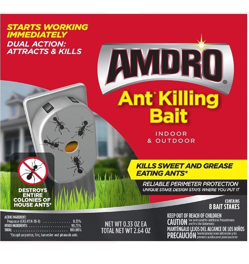 AMDRO Ant Killing Baits (Indoor) "Kills Ants" - 8 Stations