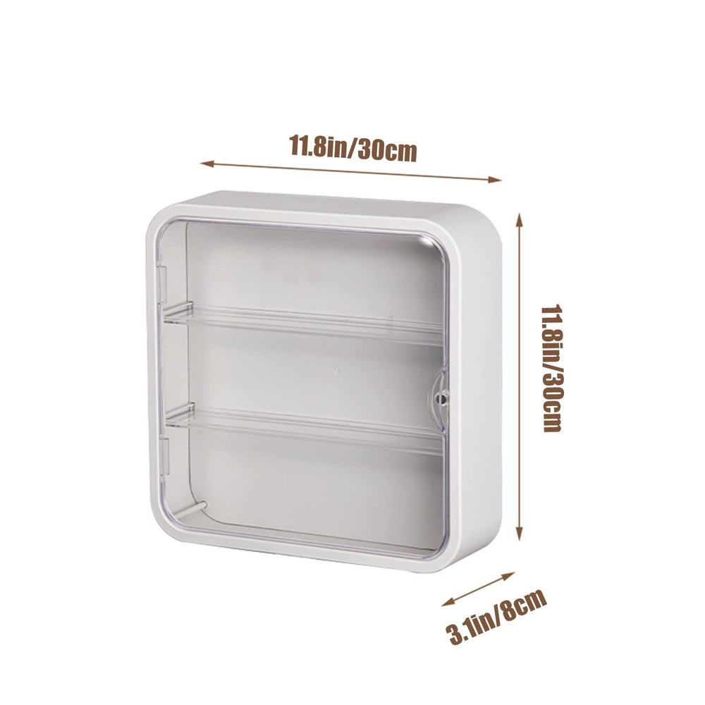 Wall Mount Display Case for Figures - Space Saving & 11x11x3in, Clear