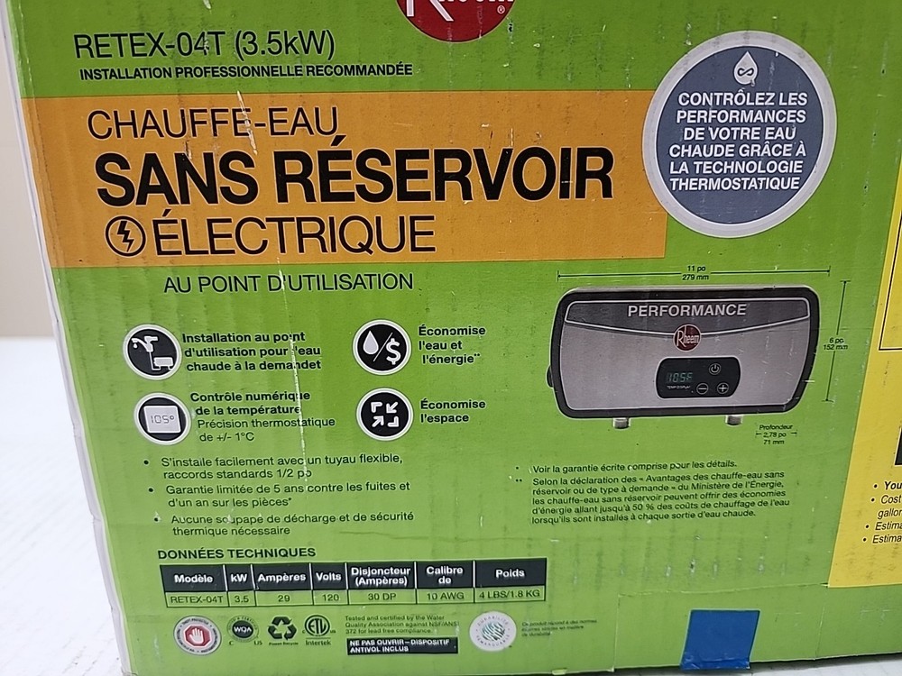 Rheem Performance 3.5 kW 0.68 GPM 120V Point of Use Electric Water Heater