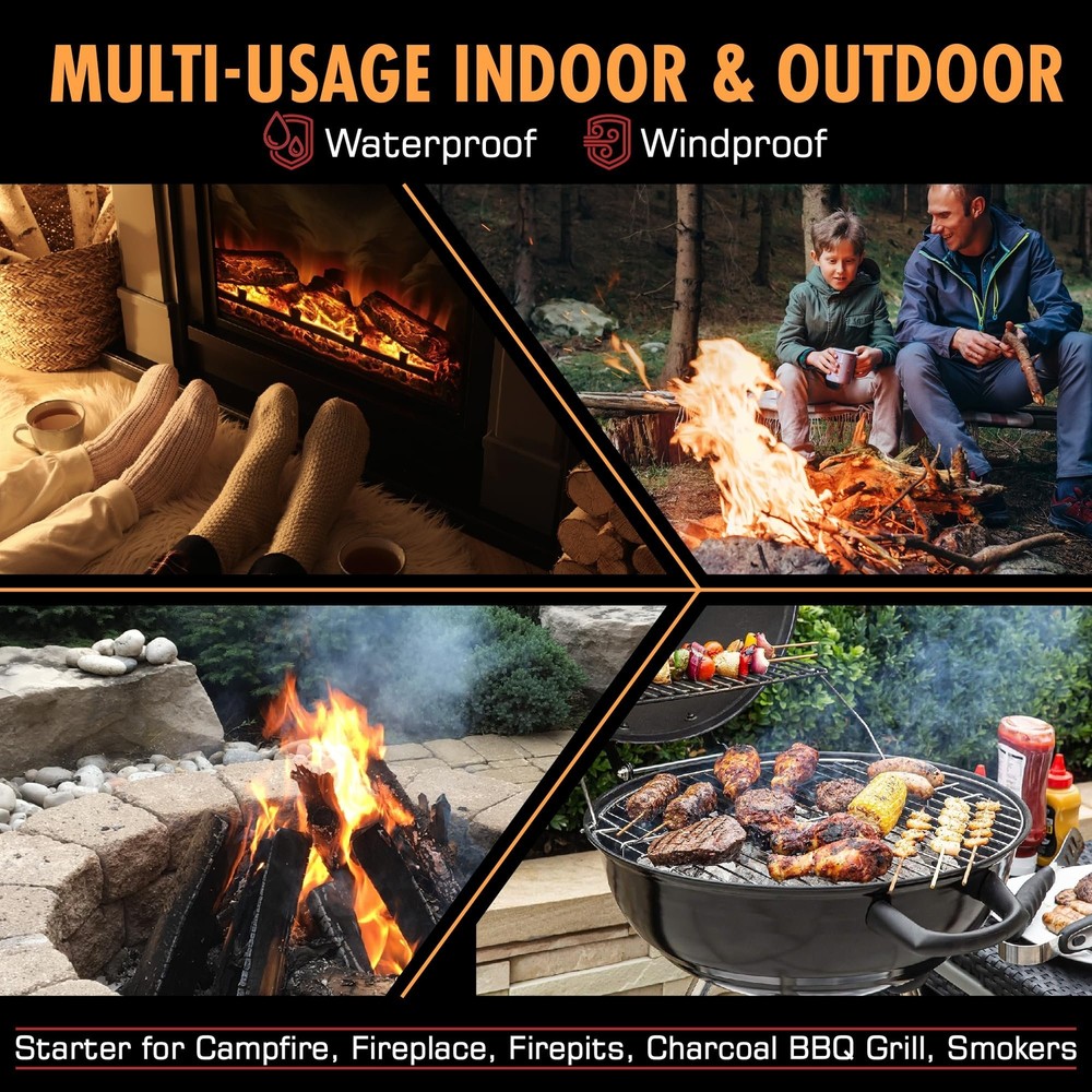 FireFlame Fire Plugs Fire Starter - Quick Instant 100% Waterproof All-Purpose...