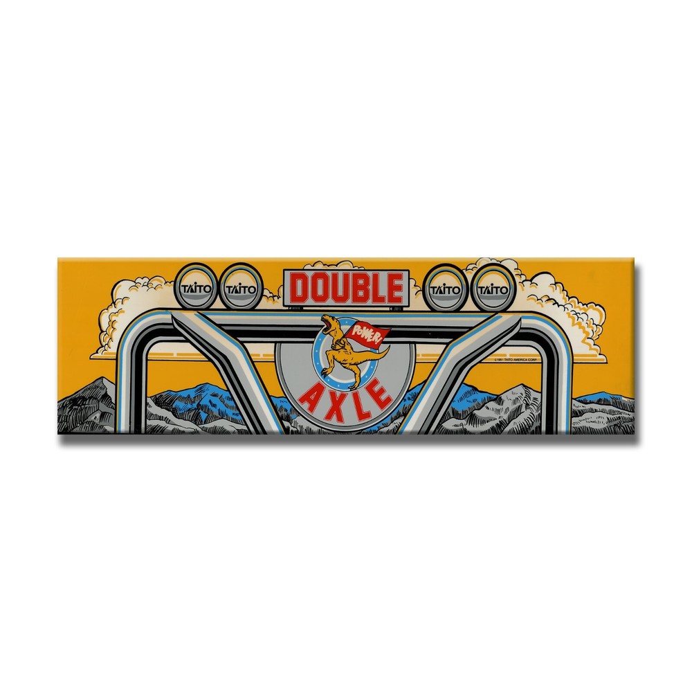 Double Axle Premium Arcade Marquee Insert Reproduction Header Backlit Sign
