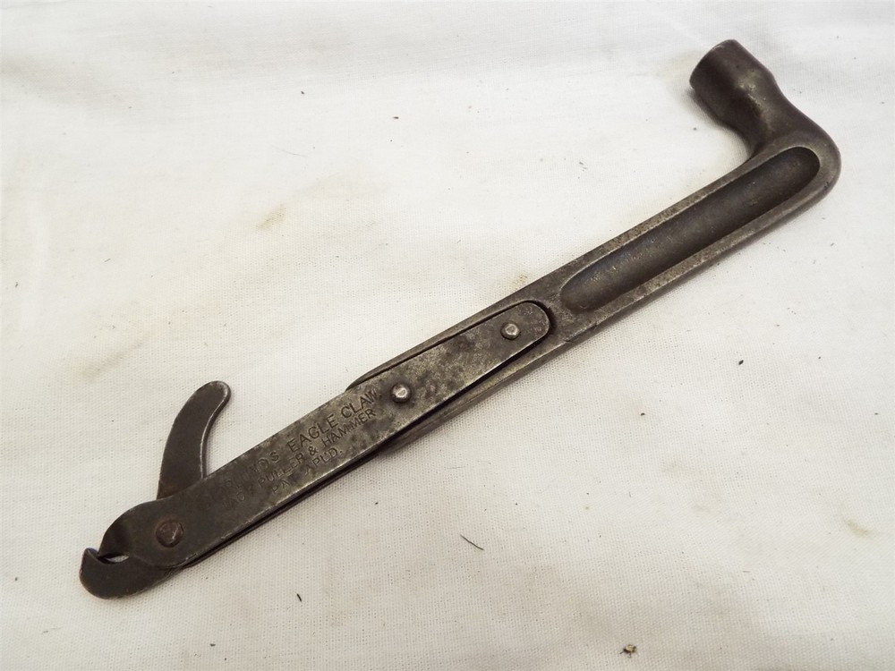 Antique Norlund Eagle Claw Patent Applied Tack Hammer Puller Upholstery Tool