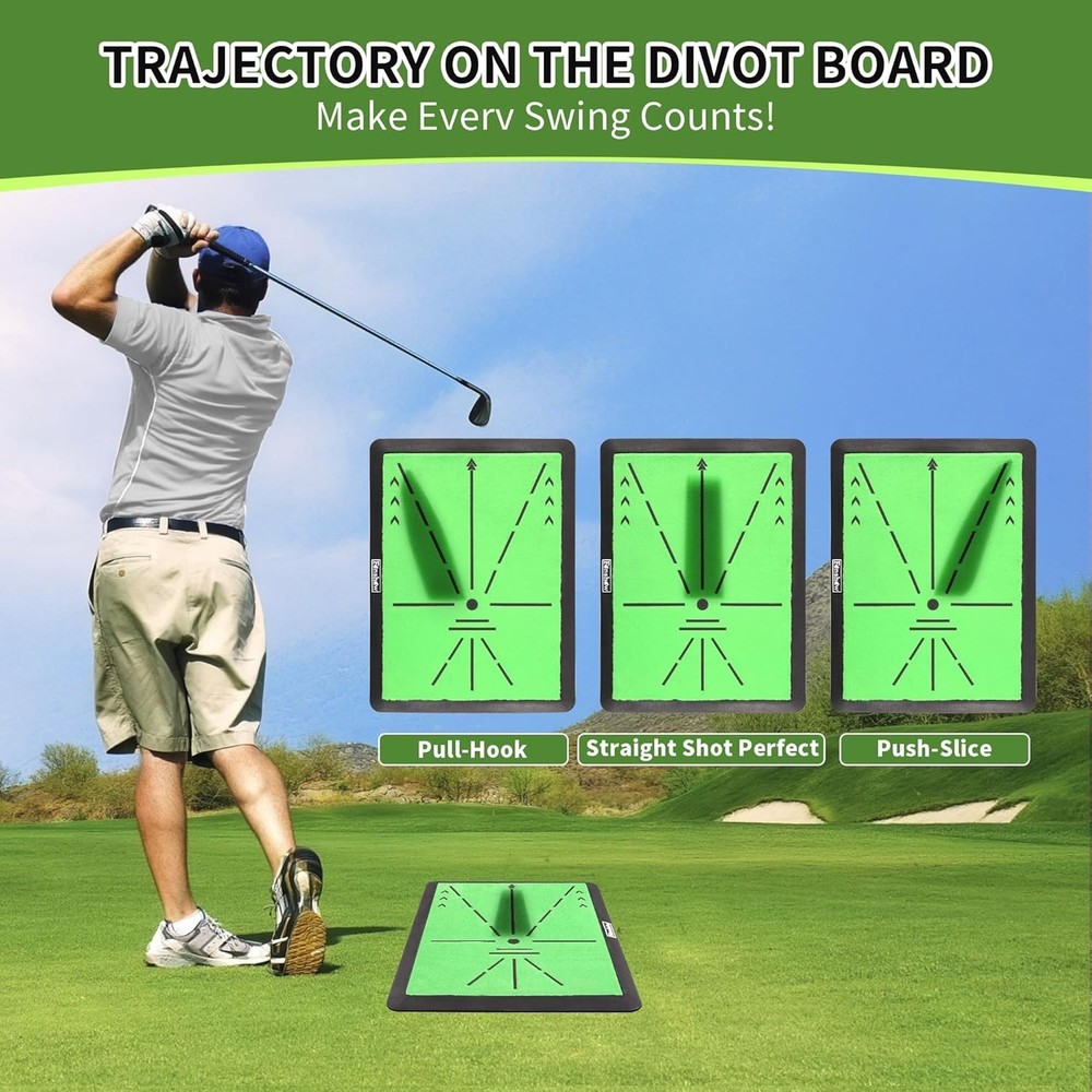 Versatile Golf Hitting Mat with Non-Slip Base - Perfect for Indoor Practice
