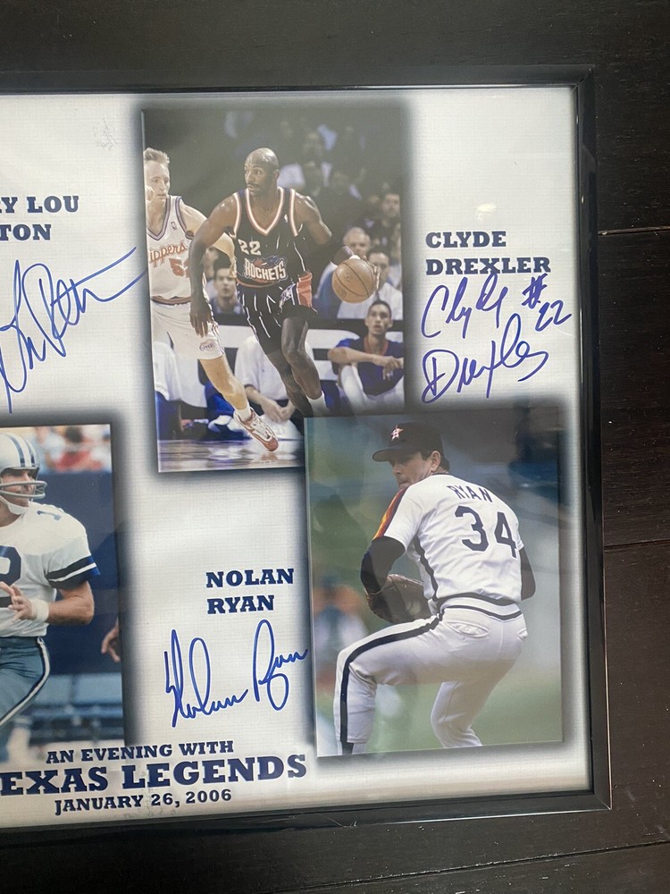 Nolan Ryan / clyde drexler/ mary lou retton/ roger staubach Signed with JSA auth